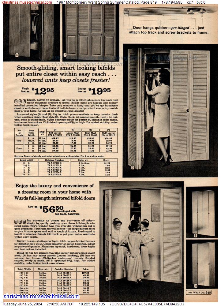 1967 Montgomery Ward Spring Summer Catalog, Page 849
