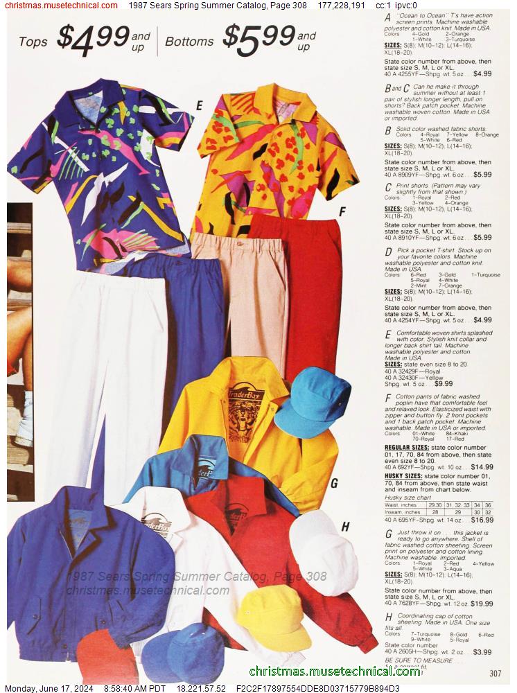 1987 Sears Spring Summer Catalog, Page 308