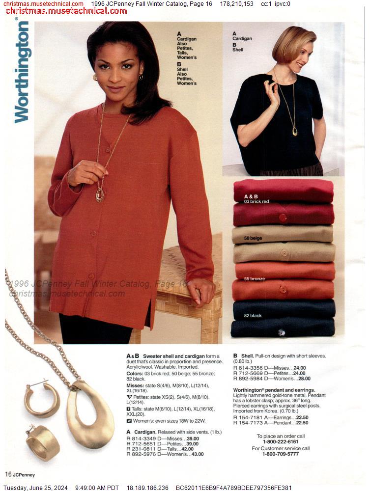 1996 JCPenney Fall Winter Catalog, Page 16