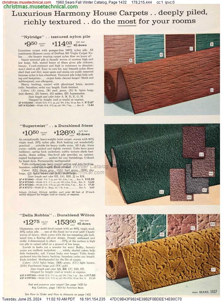 1960 Sears Fall Winter Catalog, Page 1432