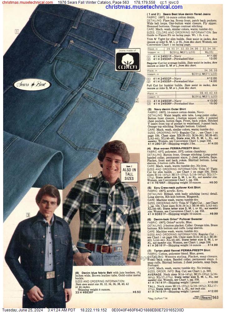 1976 Sears Fall Winter Catalog, Page 563