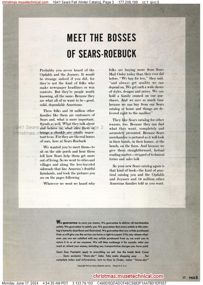 1941 Sears Fall Winter Catalog, Page 3