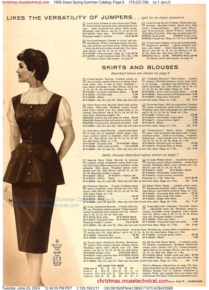 1956 Sears Spring Summer Catalog, Page 9