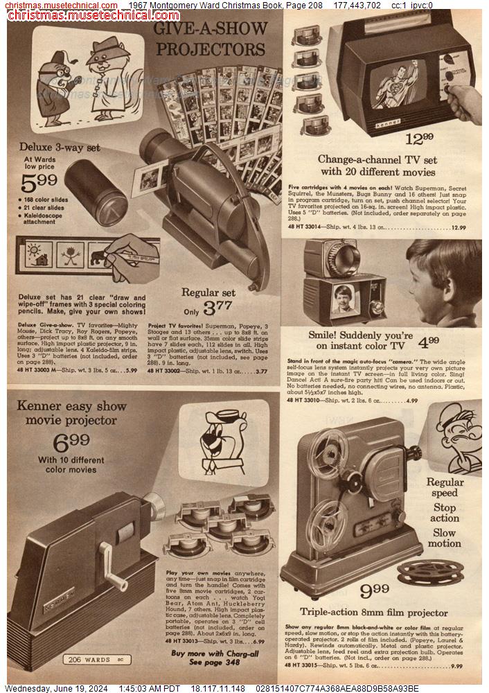 1967 Montgomery Ward Christmas Book, Page 208