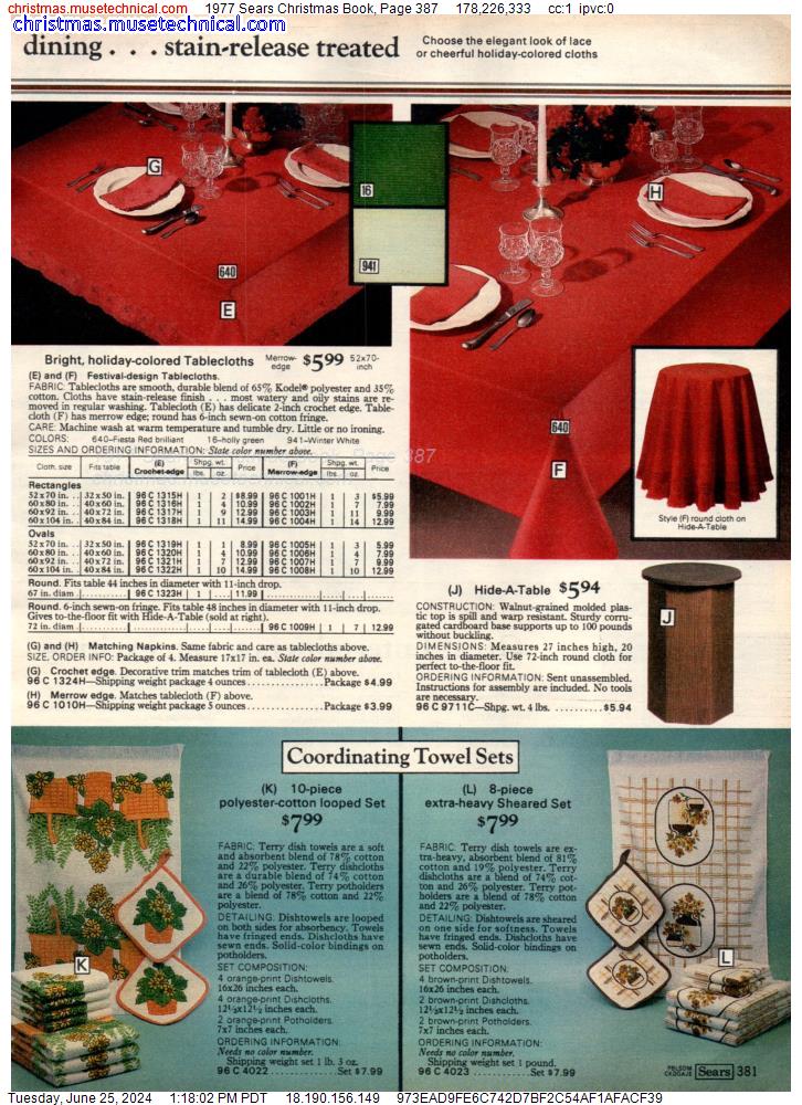 1977 Sears Christmas Book, Page 387