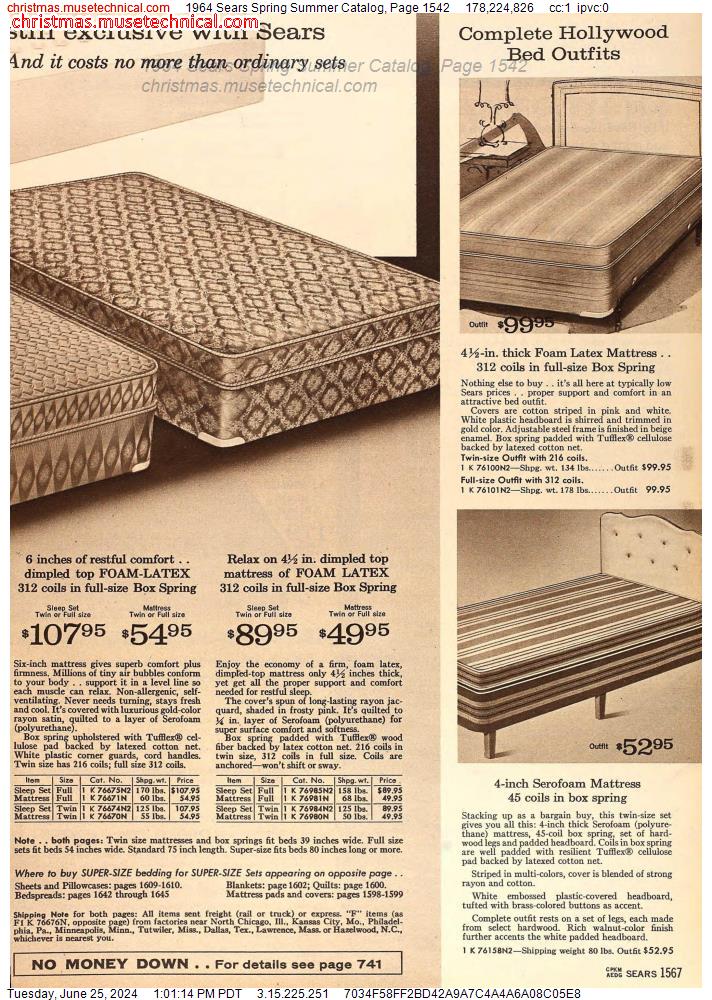 1964 Sears Spring Summer Catalog, Page 1542