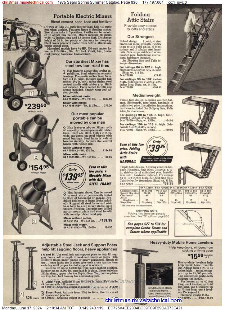 1975 Sears Spring Summer Catalog, Page 830