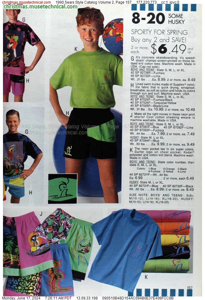 1990 Sears Style Catalog Volume 2, Page 157