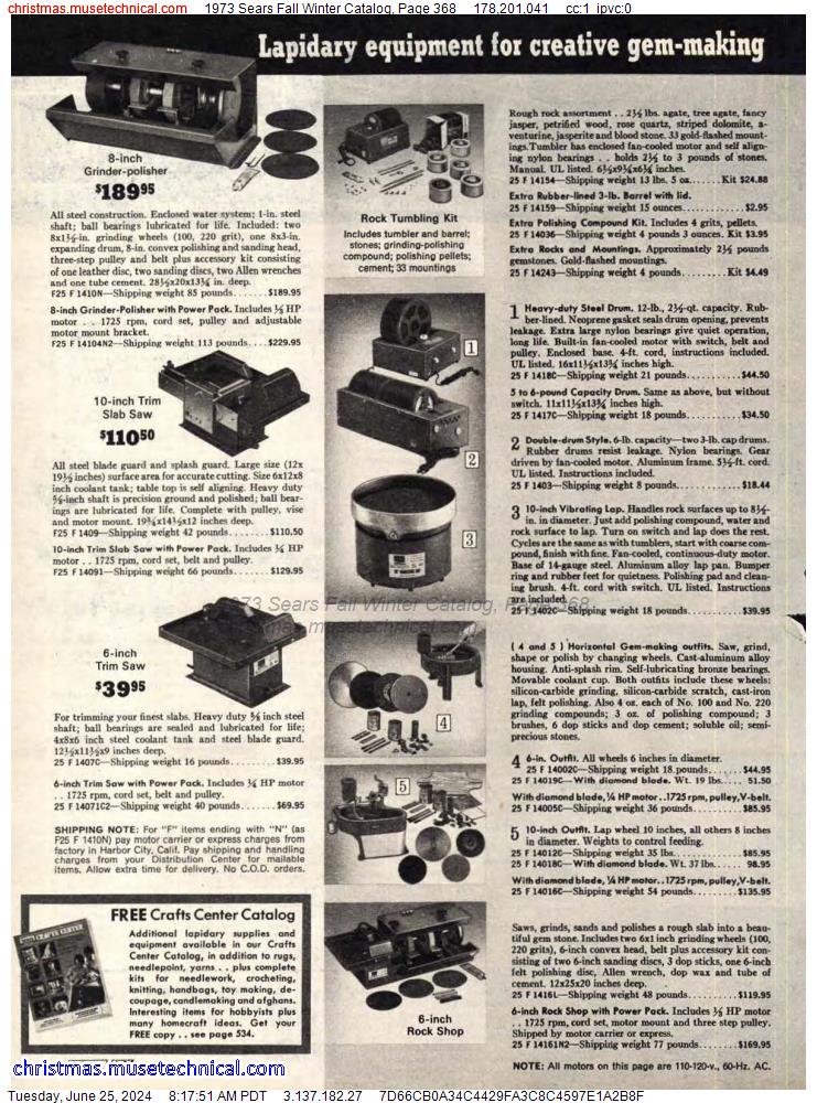 1973 Sears Fall Winter Catalog, Page 368