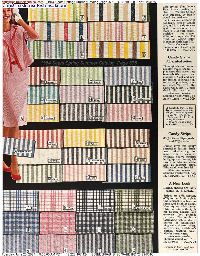 1964 Sears Spring Summer Catalog, Page 375