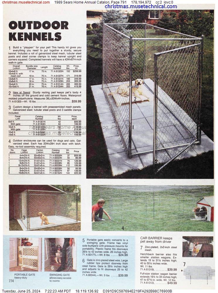 1989 Sears Home Annual Catalog, Page 791
