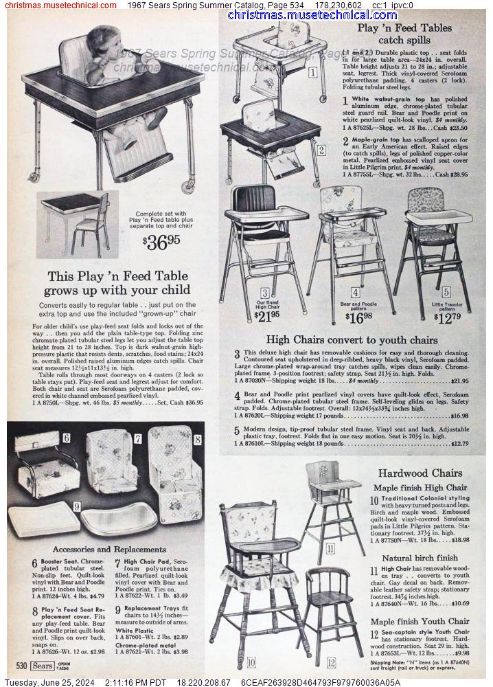 1967 Sears Spring Summer Catalog, Page 534