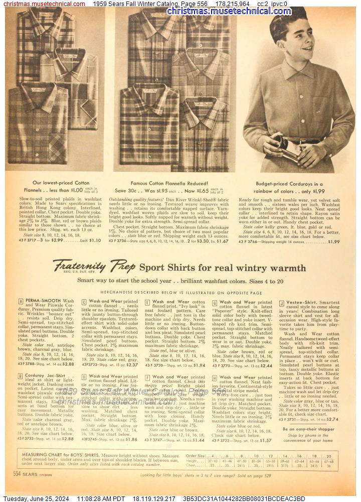 1959 Sears Fall Winter Catalog, Page 556
