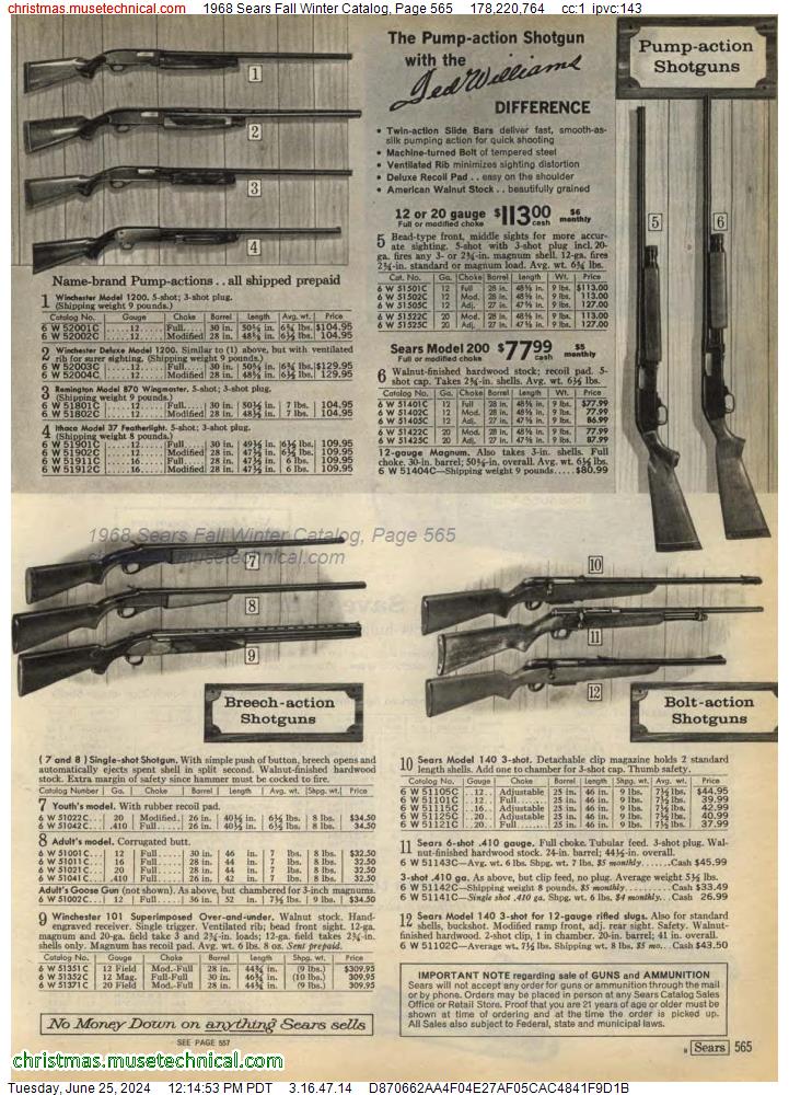 1968 Sears Fall Winter Catalog, Page 565