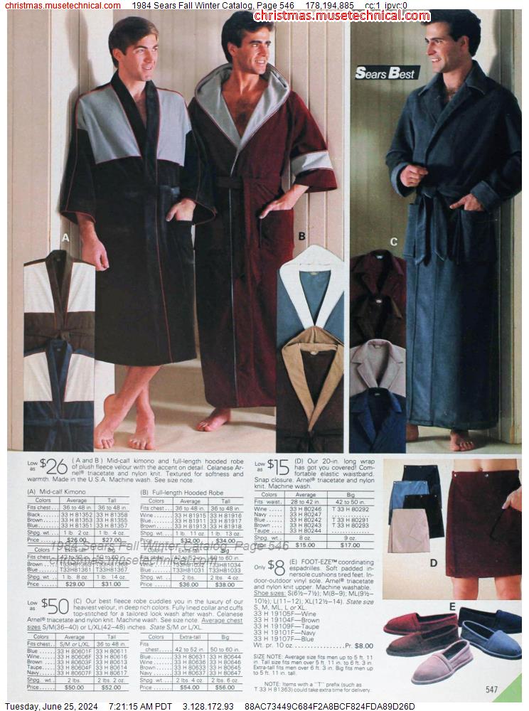 1984 Sears Fall Winter Catalog, Page 546