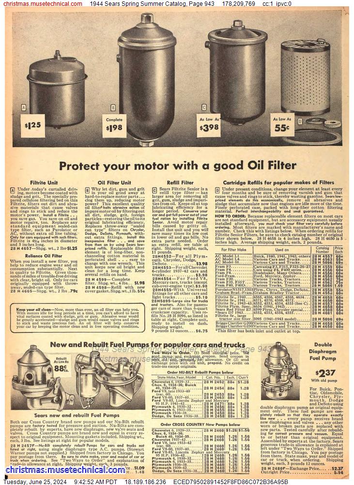 1944 Sears Spring Summer Catalog, Page 943