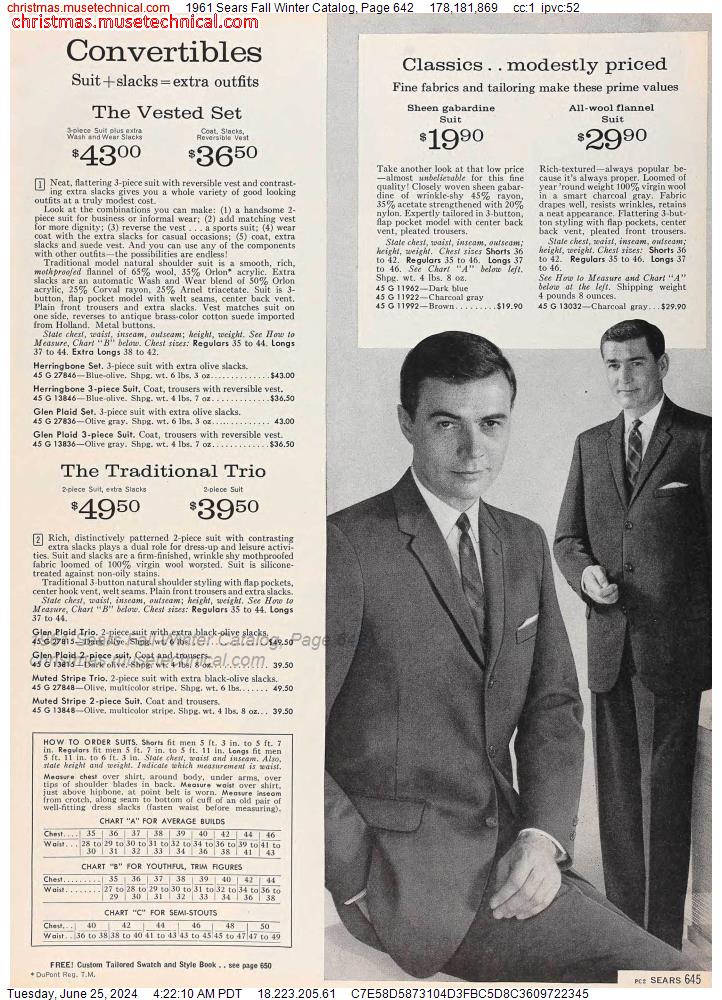 1961 Sears Fall Winter Catalog, Page 642