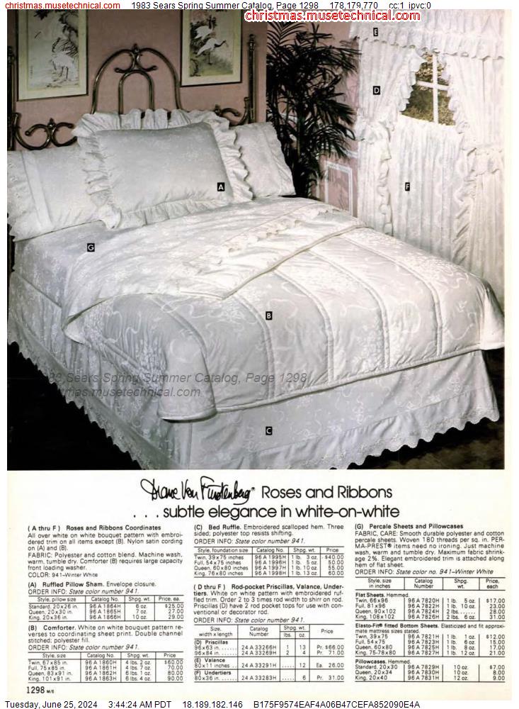 1983 Sears Spring Summer Catalog, Page 1298