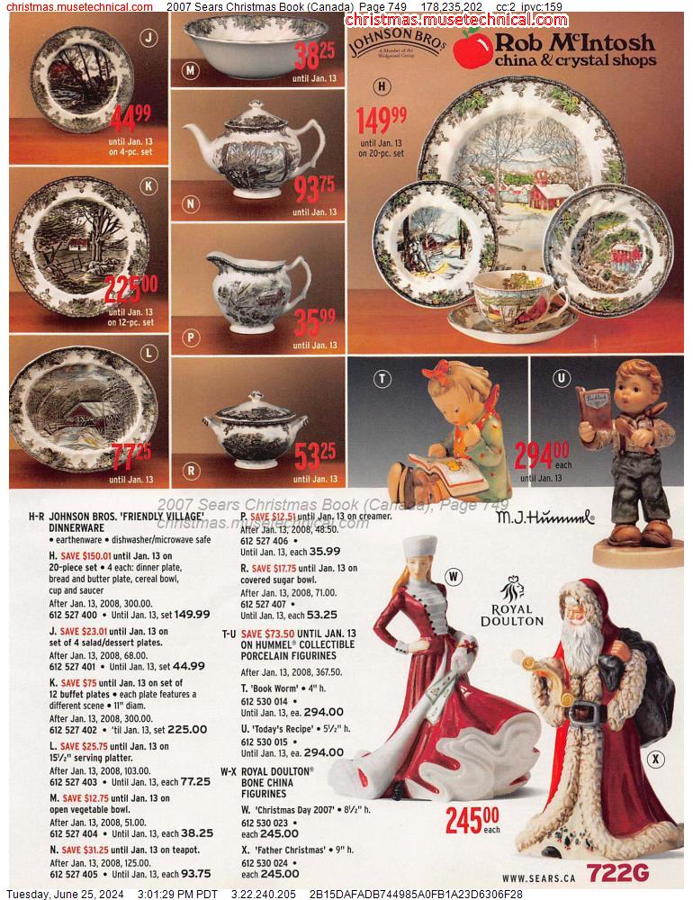 2007 Sears Christmas Book (Canada), Page 749
