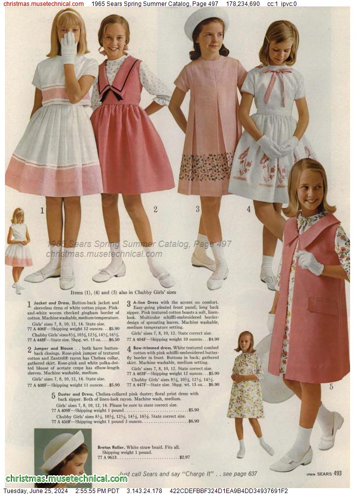 1965 Sears Spring Summer Catalog, Page 497