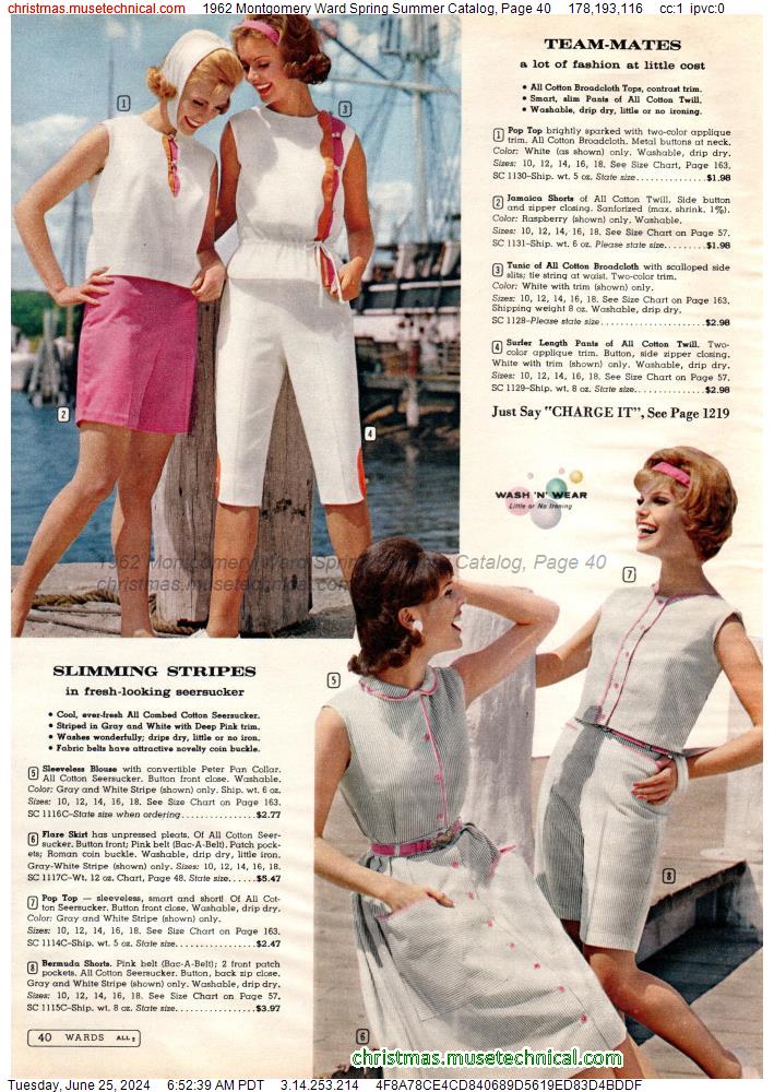 1962 Montgomery Ward Spring Summer Catalog, Page 40