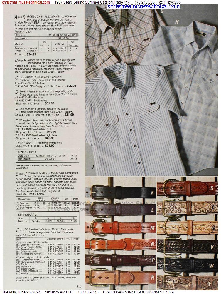 1987 Sears Spring Summer Catalog, Page 414