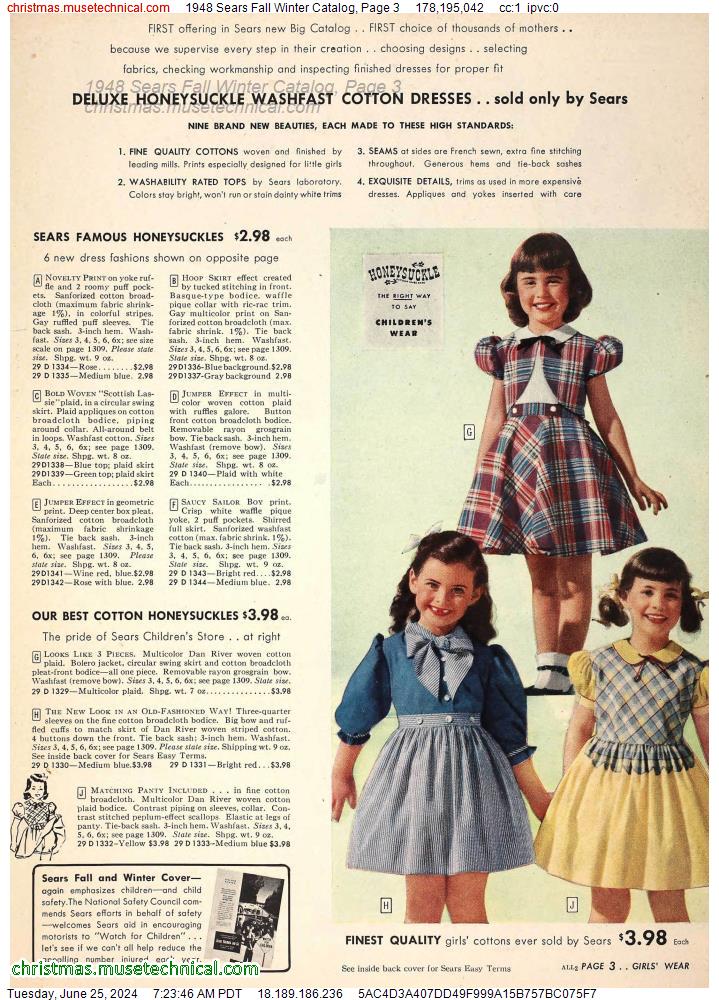1948 Sears Fall Winter Catalog, Page 3