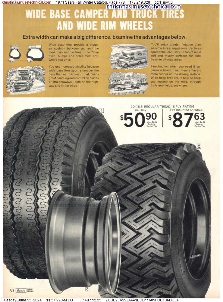 1971 Sears Fall Winter Catalog, Page 778