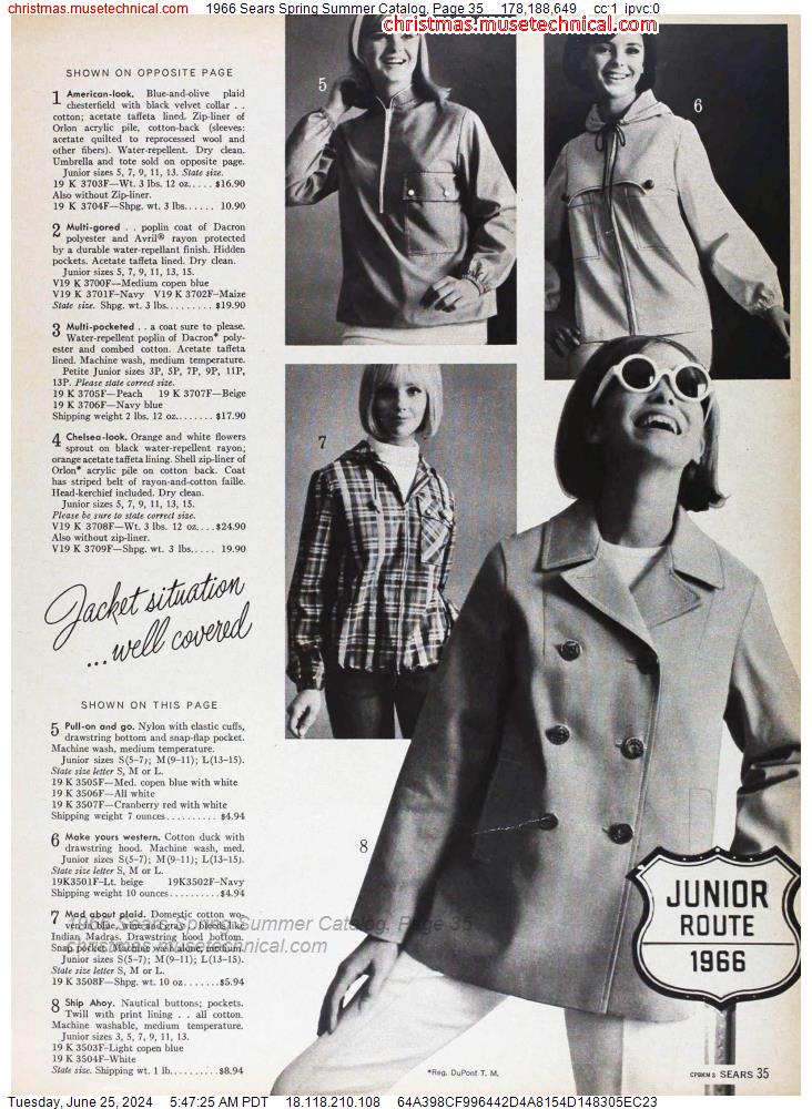 1966 Sears Spring Summer Catalog, Page 35