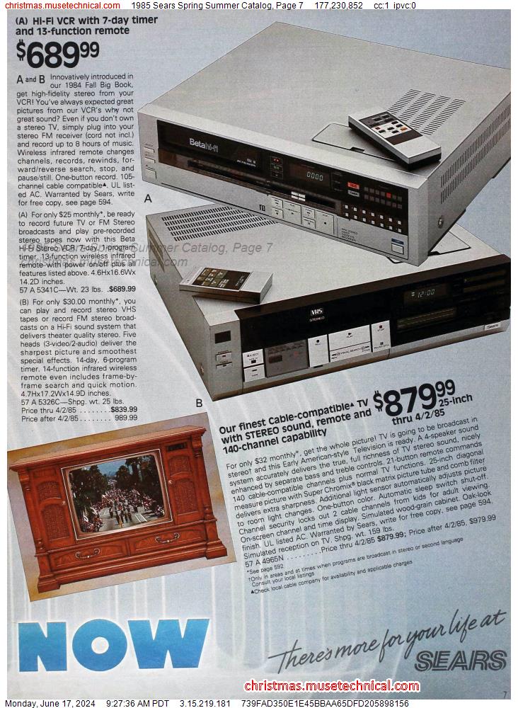 1985 Sears Spring Summer Catalog, Page 7