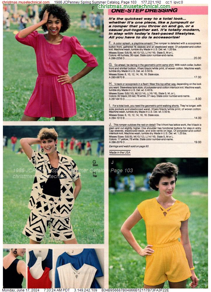 1986 JCPenney Spring Summer Catalog, Page 103