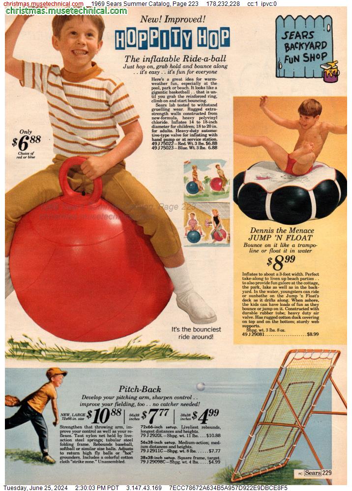 1969 Sears Summer Catalog, Page 223