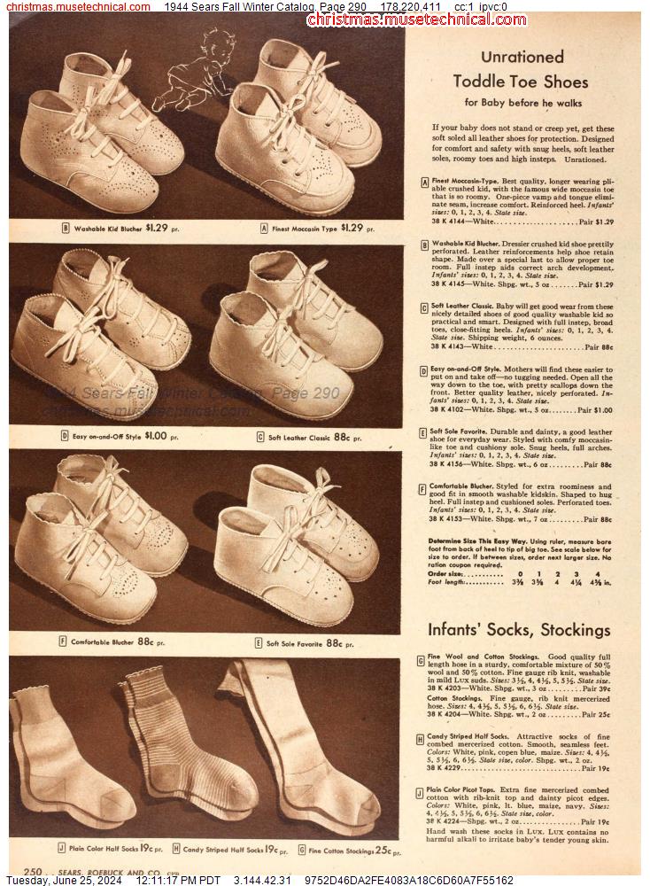1944 Sears Fall Winter Catalog, Page 290