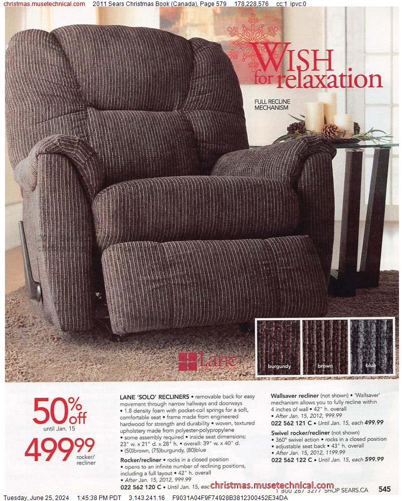 2011 Sears Christmas Book (Canada), Page 579