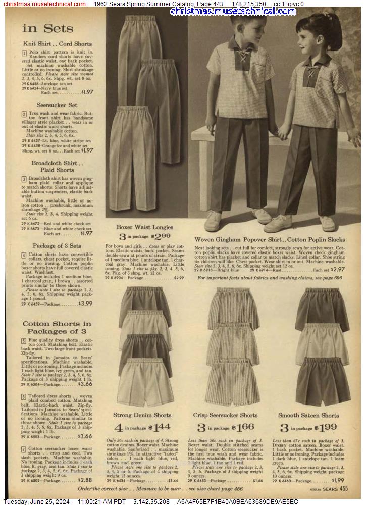 1962 Sears Spring Summer Catalog, Page 443