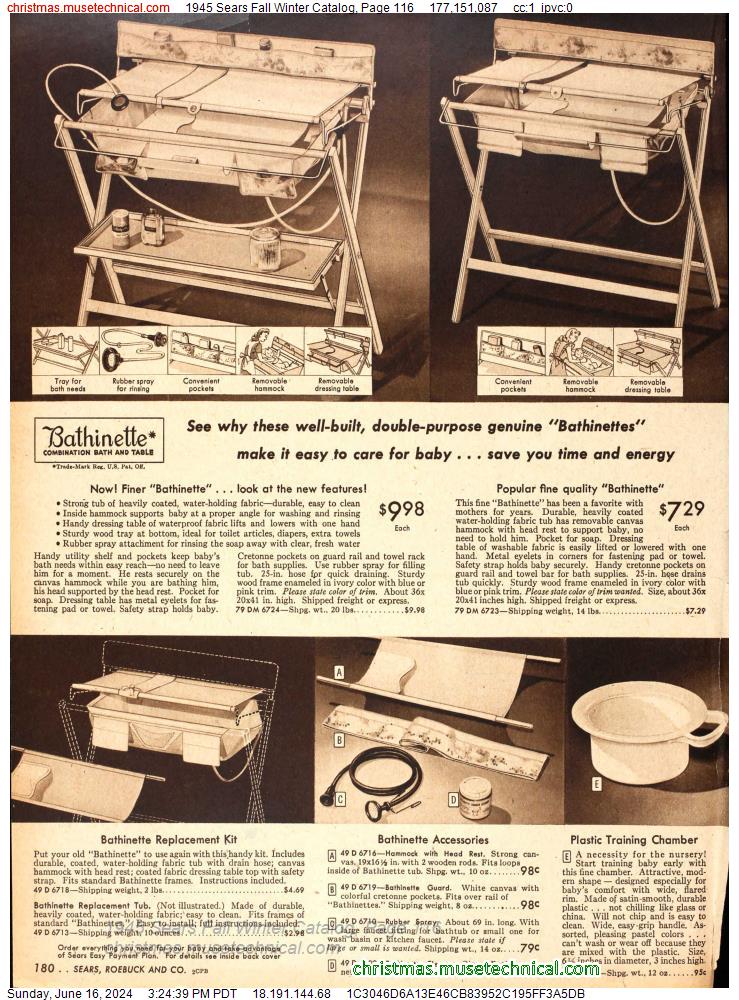 1945 Sears Fall Winter Catalog, Page 116