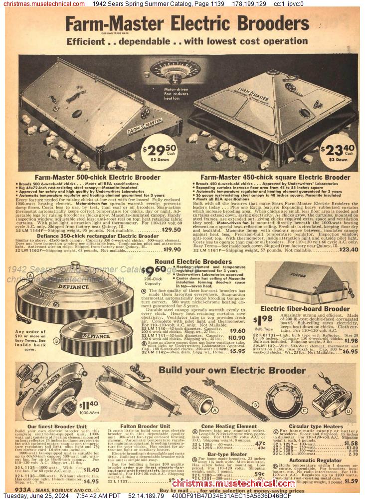 1942 Sears Spring Summer Catalog, Page 1139