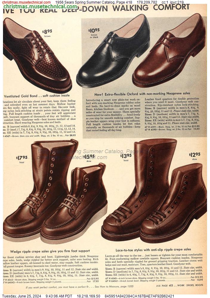 1956 Sears Spring Summer Catalog, Page 418