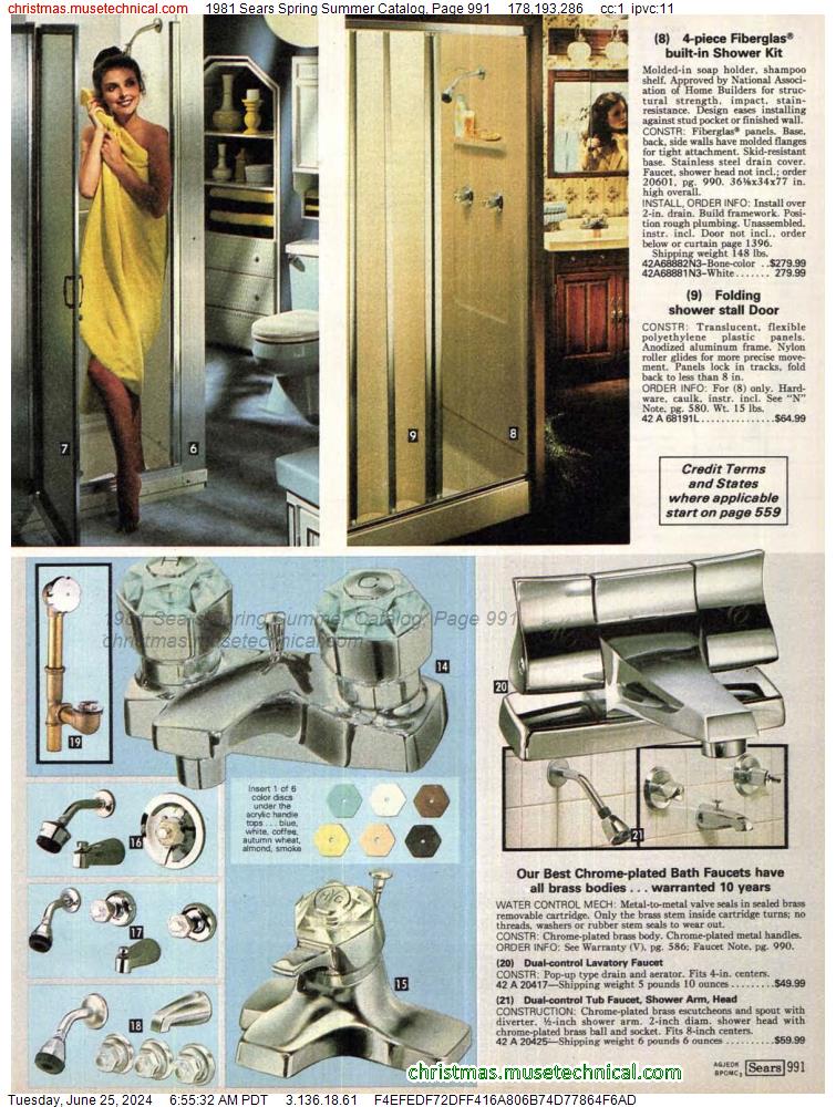 1981 Sears Spring Summer Catalog, Page 991