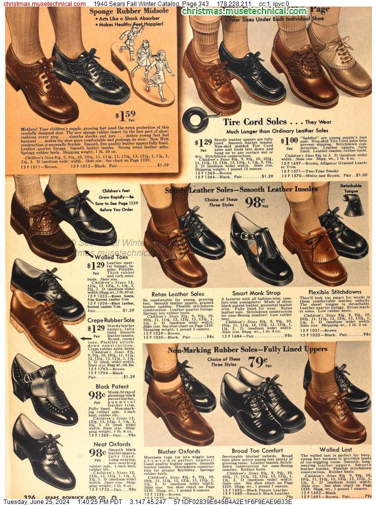 1940 Sears Fall Winter Catalog, Page 343