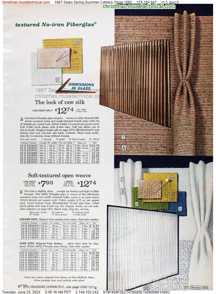 1967 Sears Spring Summer Catalog, Page 1562