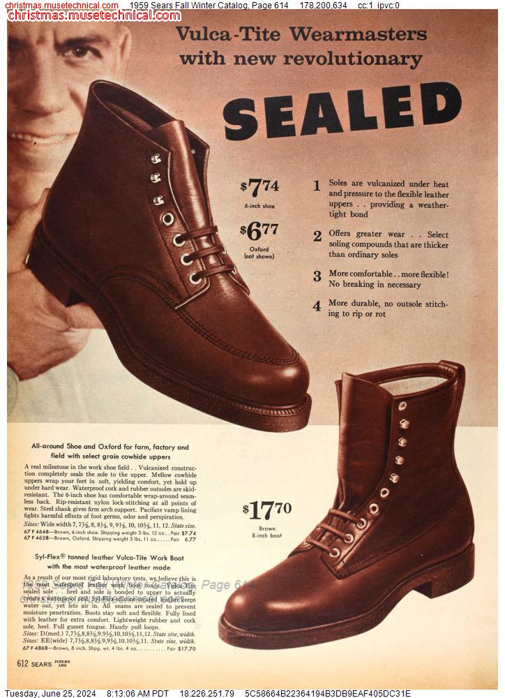 1959 Sears Fall Winter Catalog, Page 614