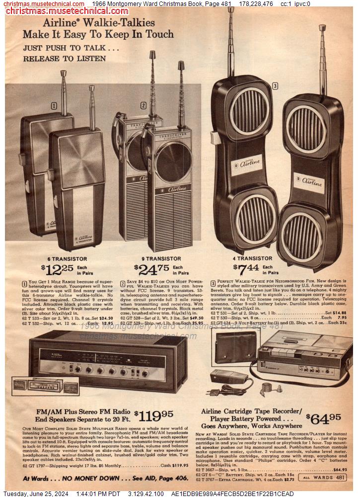 1966 Montgomery Ward Christmas Book, Page 481