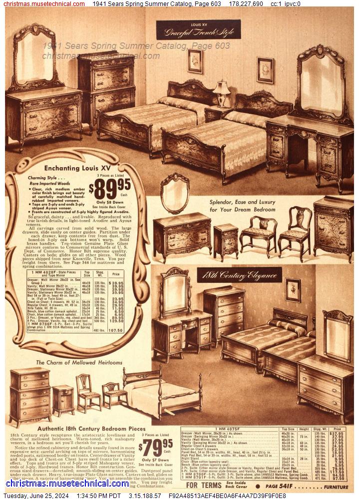 1941 Sears Spring Summer Catalog, Page 603