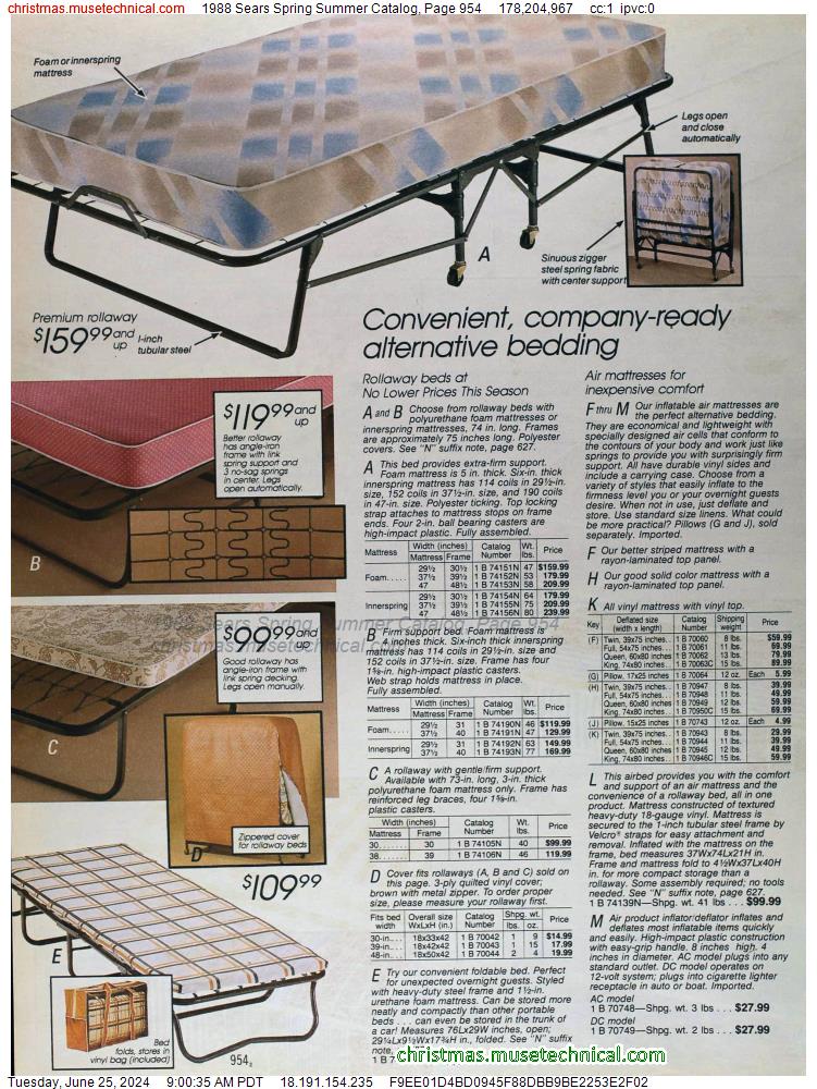 1988 Sears Spring Summer Catalog, Page 954