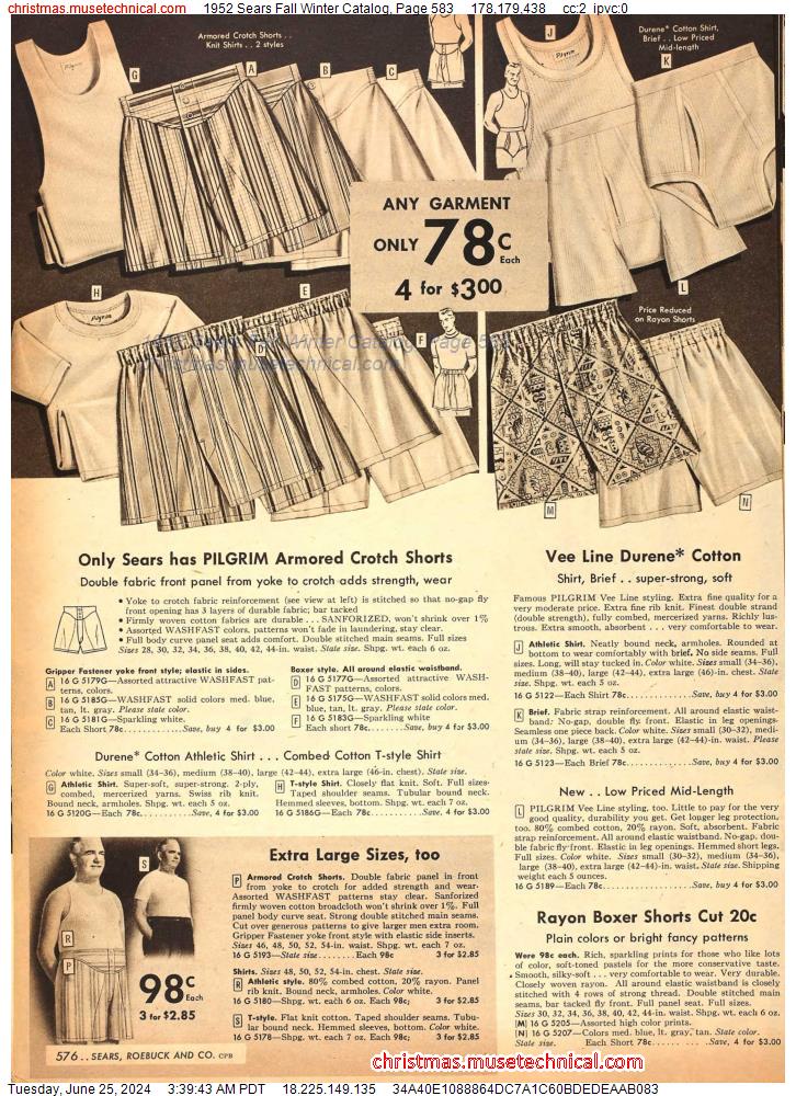 1952 Sears Fall Winter Catalog, Page 583