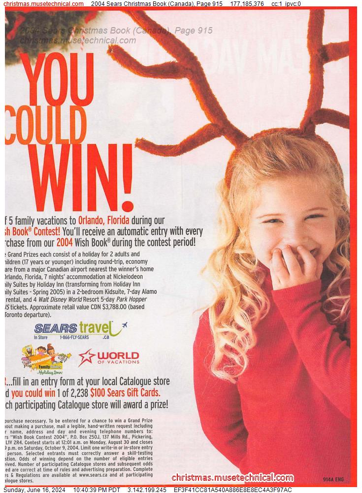 2004 Sears Christmas Book (Canada), Page 915