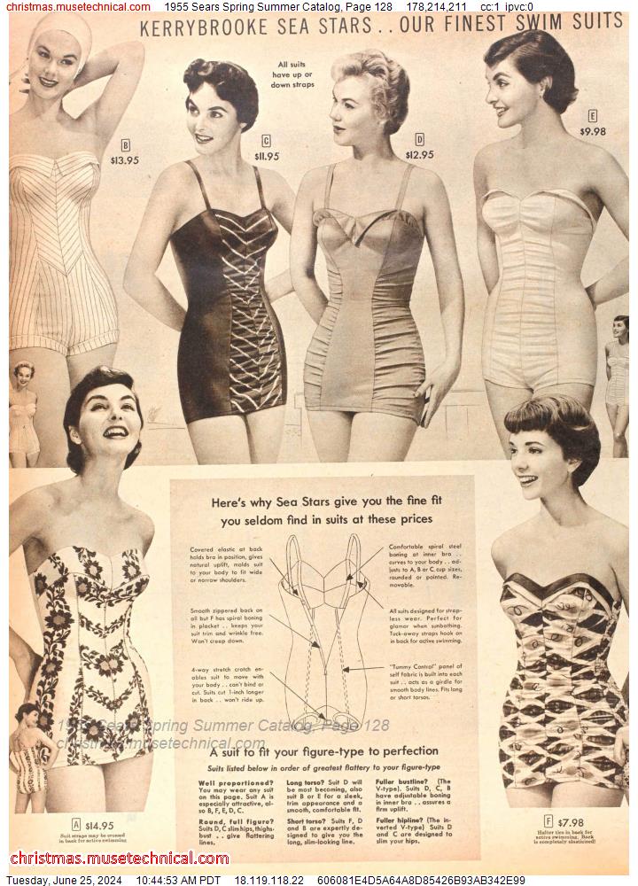1955 Sears Spring Summer Catalog, Page 128