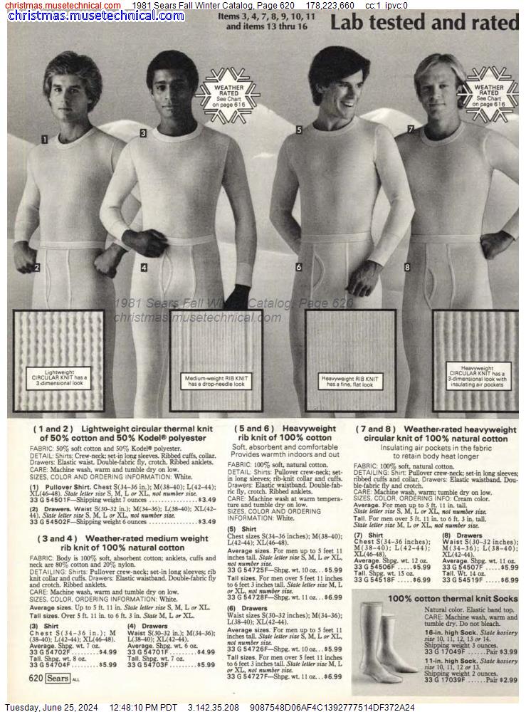 1981 Sears Fall Winter Catalog, Page 620