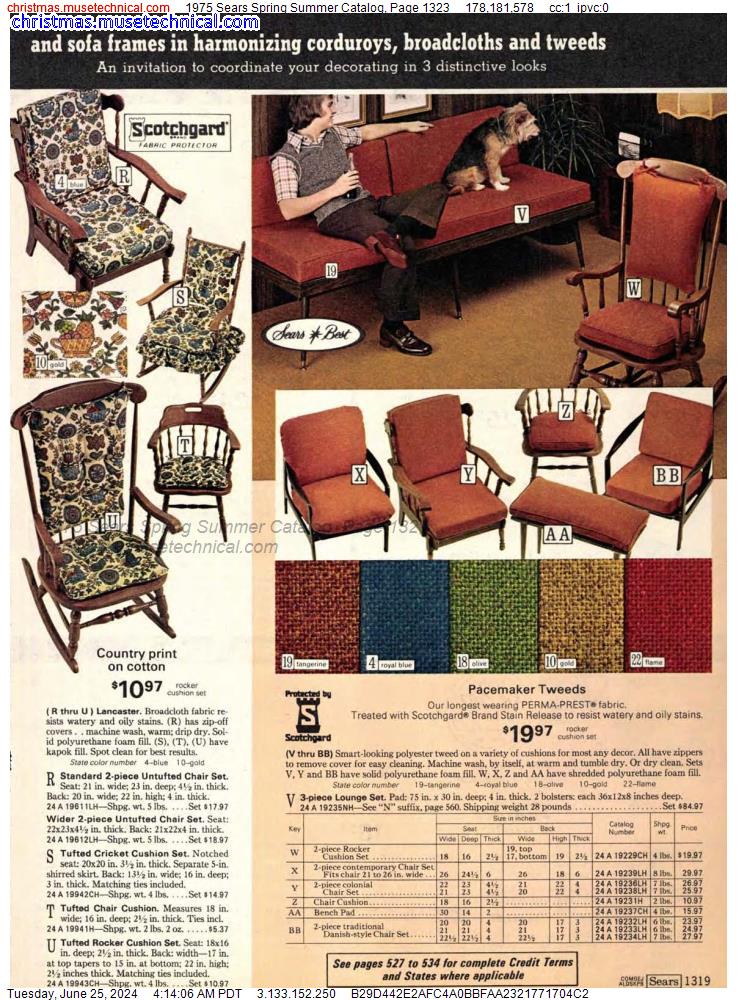 1975 Sears Spring Summer Catalog, Page 1323